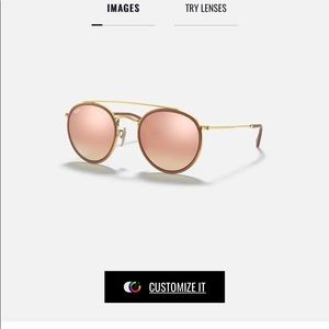 Rose Gold Ray-Ban sunglasses